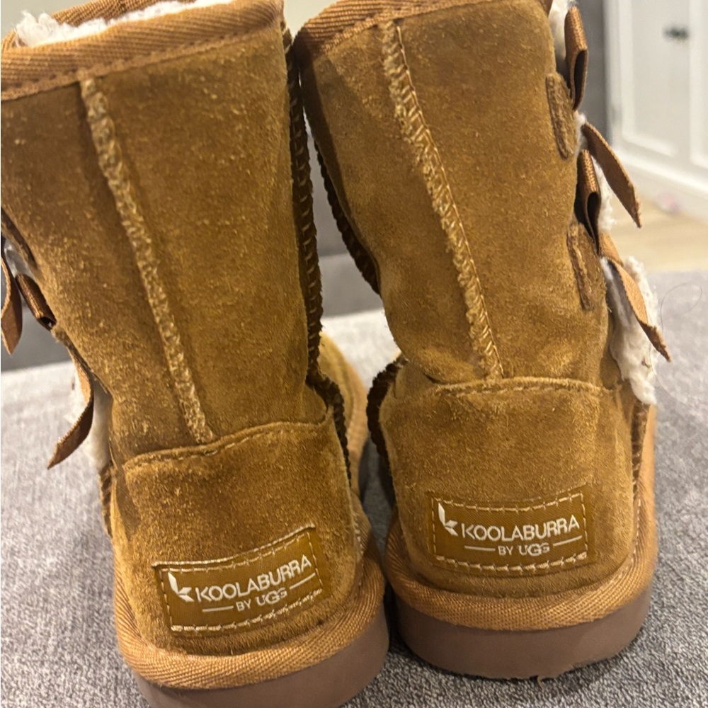 Girl Koolaburra Tan and White Boots